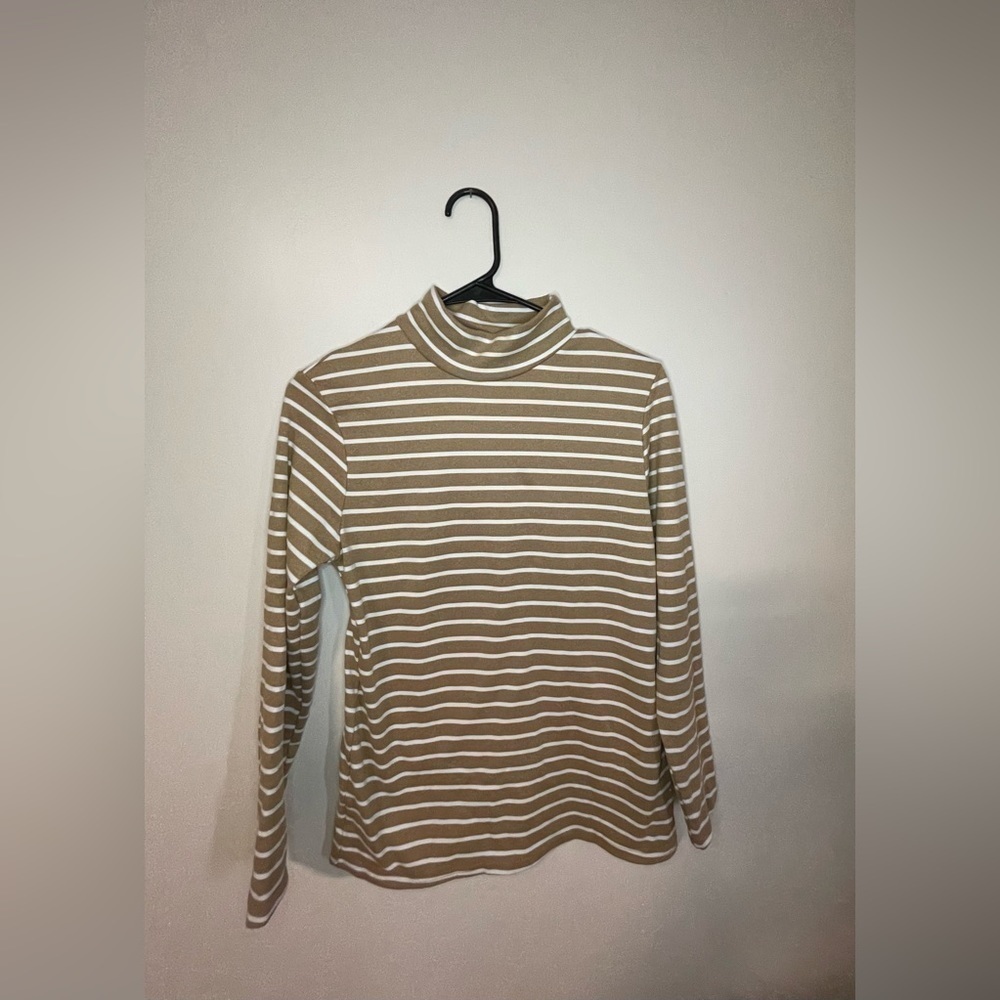 YUNA turtleneck sweatshirt brown and white size S/M